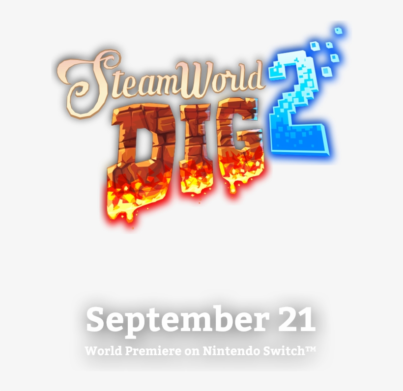 Steamworld Dig 2 Logo Slider Play Release Date Nintendo - Graphic Design, transparent png download