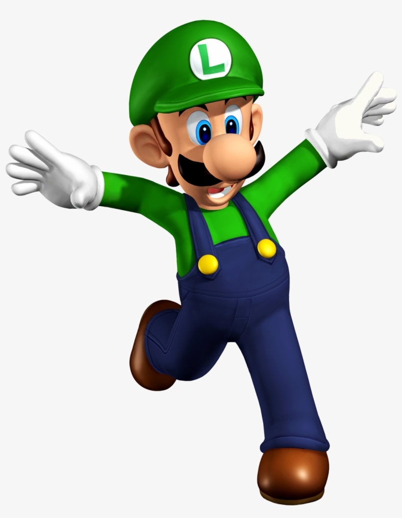 Super Mario Luigi Png Image - Super Mario 64 Ds Luigi, transparent png download