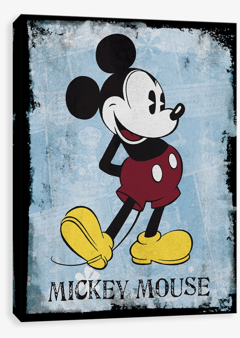 Mickey Stance Blue - Mickey & Minnie Vintage Quilt Kit, transparent png download