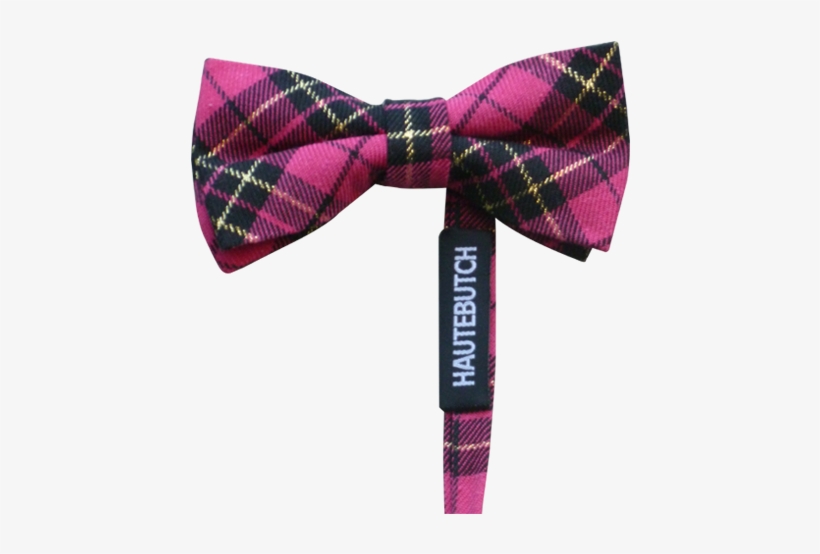 Hautebutch Magenta Striped Bow Tie - Lesbian, transparent png download