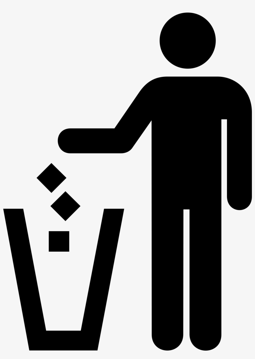 2000px-trash Can - Litter Sign, transparent png download