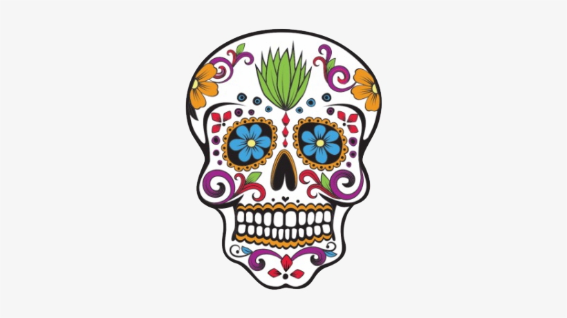 Cinco De Mayo - Day Of The Dead Skull With Cross, transparent png download