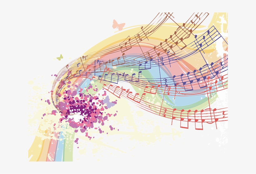 Feel Good And Get Rocking At Your Desk Music - Colorful Music Throw Blanket, transparent png download