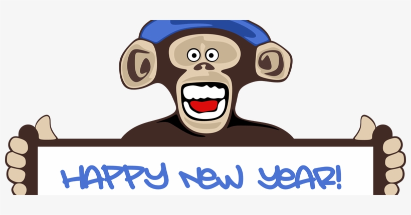 Png Royalty Free Happy Year Animated Clip - Happy New Year Monkey 2018, transparent png download
