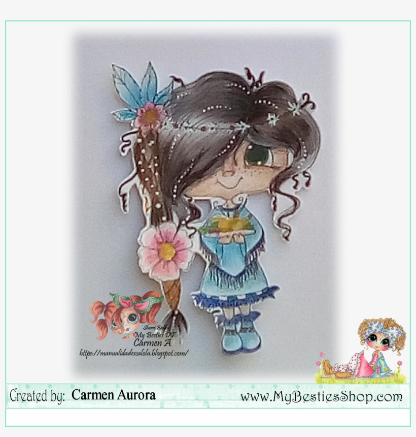 Hello Friends, I Bring You A Tag Decorated With A Beautiful - Cartoon, transparent png download