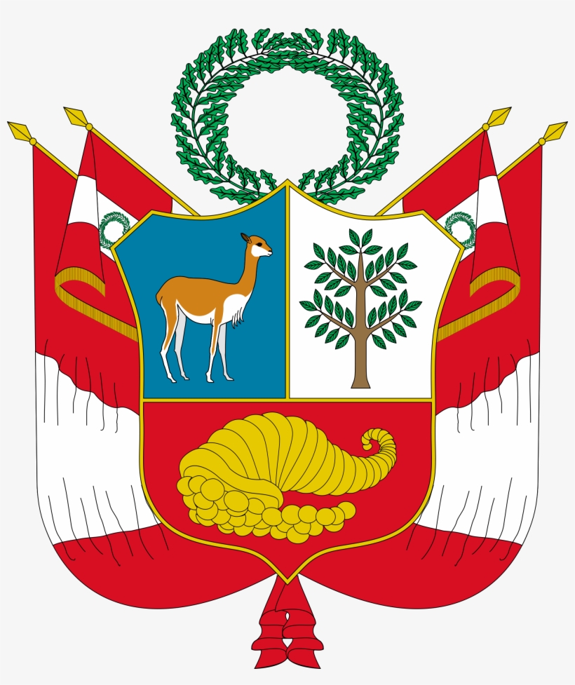 Third Coat Of Arms Since 1825 Until - Peru Coat Of Arms, transparent png download