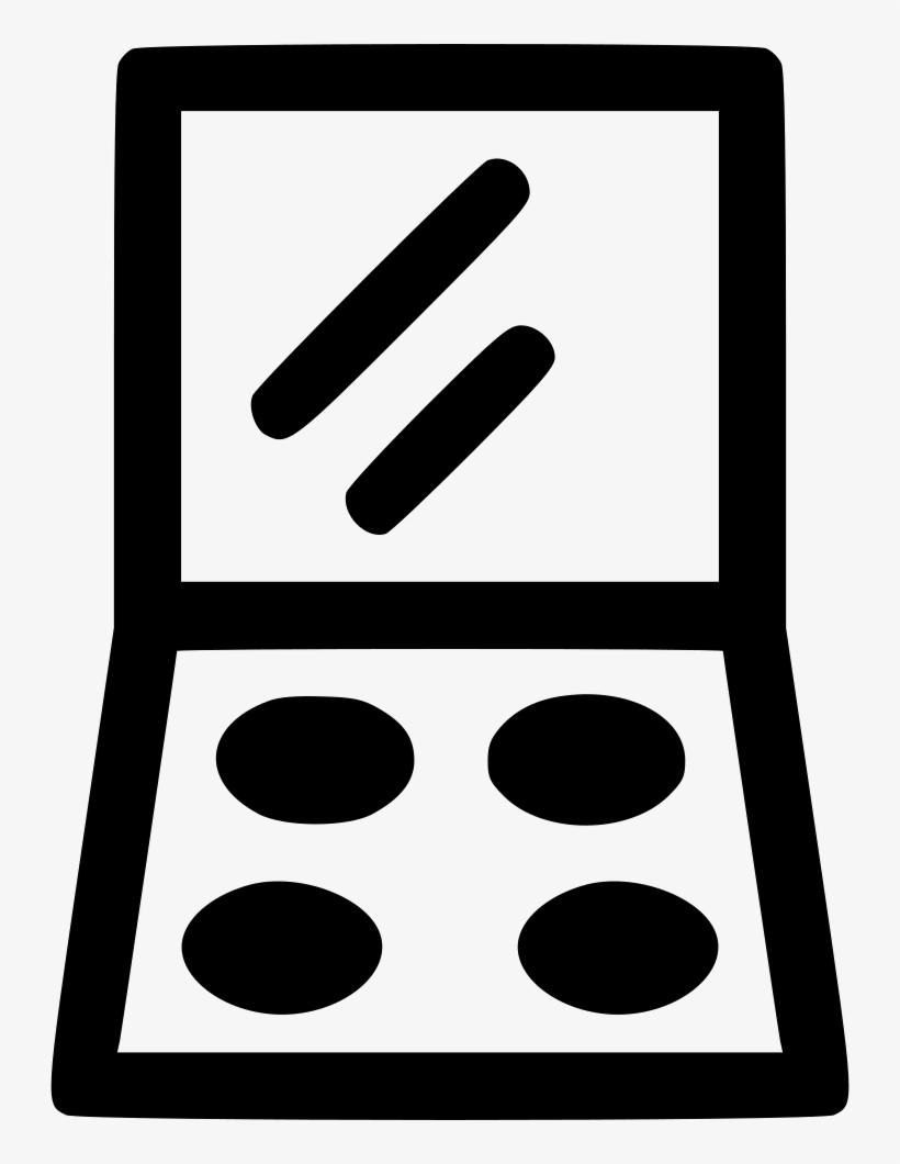 Makeup Kit Eye Shadow Cosmetic Blusher Fashion Comments - Make Up Kit Png Black And White, transparent png download