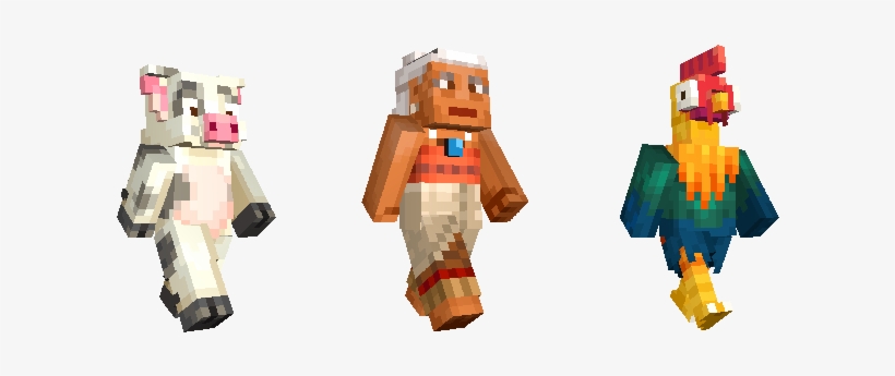 Also Arriving On New Versions Of Minecraft And Nintendo - Minecraft Moana Skin Pack, transparent png download