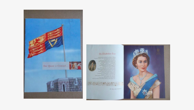 1953 Queen Elizabeth Ii Coronation Book - Flag, transparent png download