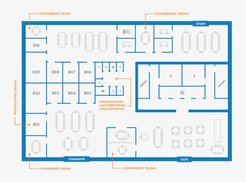 Back Bay Floorplan Extra Office, transparent png download