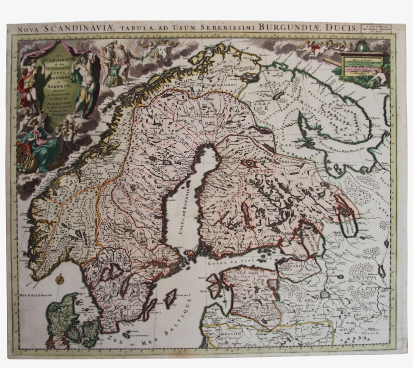 Antique Map Of Scandinavia (p - Saxo And The Baltic Region: A Symposium [book], transparent png download