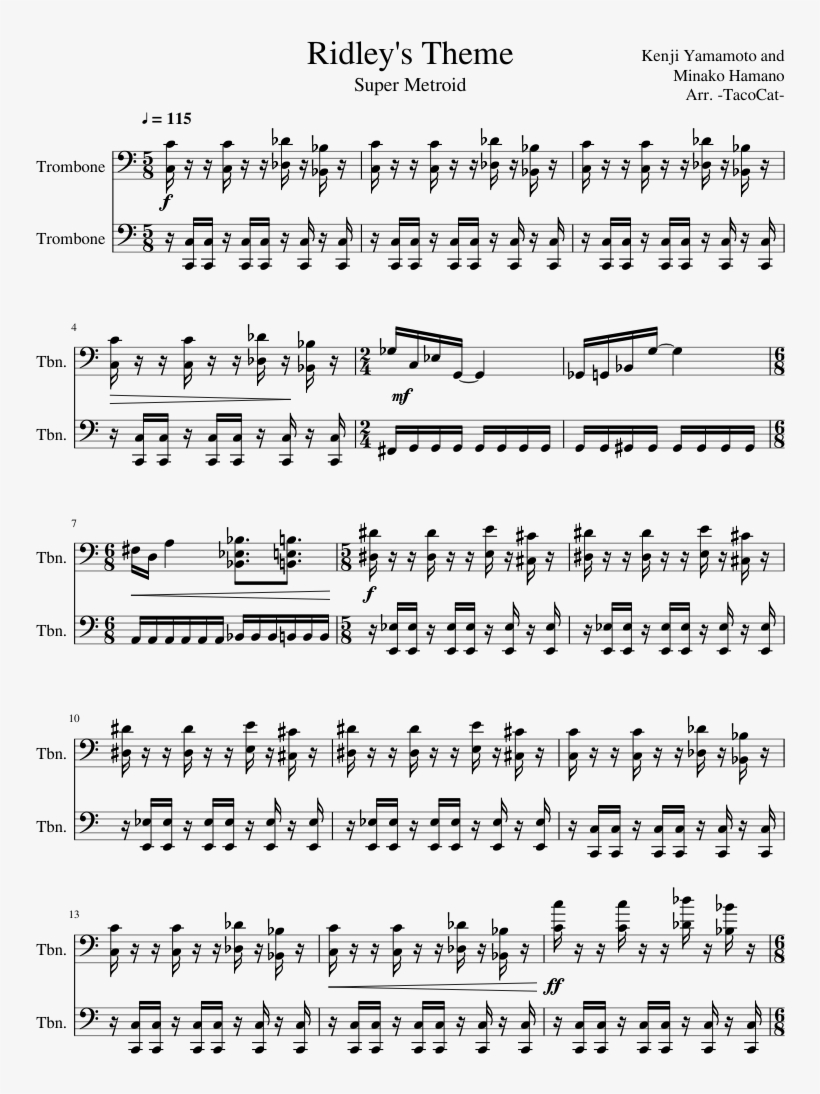Ridley S Theme Sheet Music Composed By Kenji Yamamoto Ed Sheeran