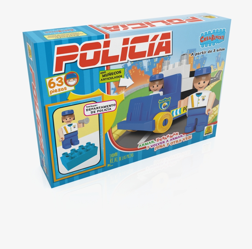 Creablocks Juego De Bloques Para Armar Policía - Educational Toy, transparent png download