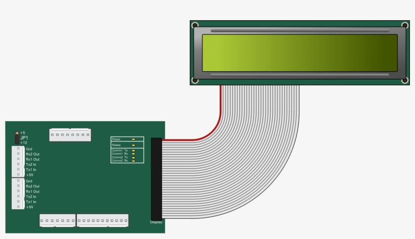 Clipart Freeuse Lcd Display With Icons Png Free And - Circuit Board Display, transparent png download