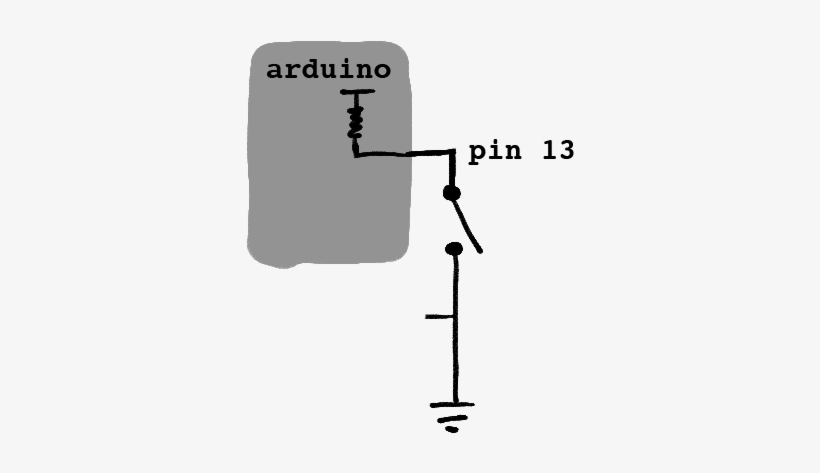 A Button Reading Into An Arduino, But Being Pulled - Diagram, transparent png download