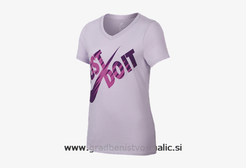 Girls Nike Zig Zag Jdi V Neck S/s T Shirt List Of - Nike 862587 514, transparent png download