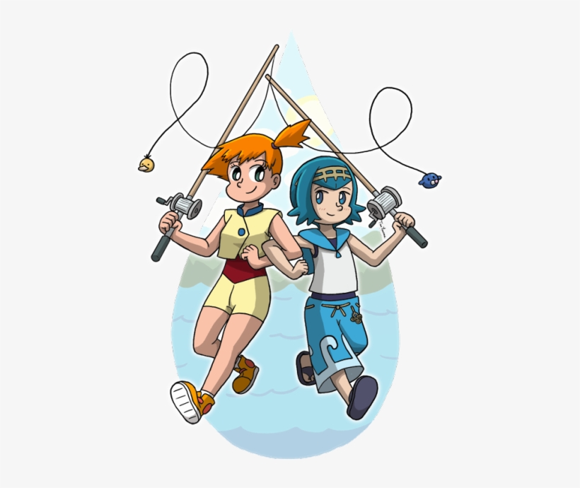 Water Ladies - Misty And Lana Pokemon, transparent png download