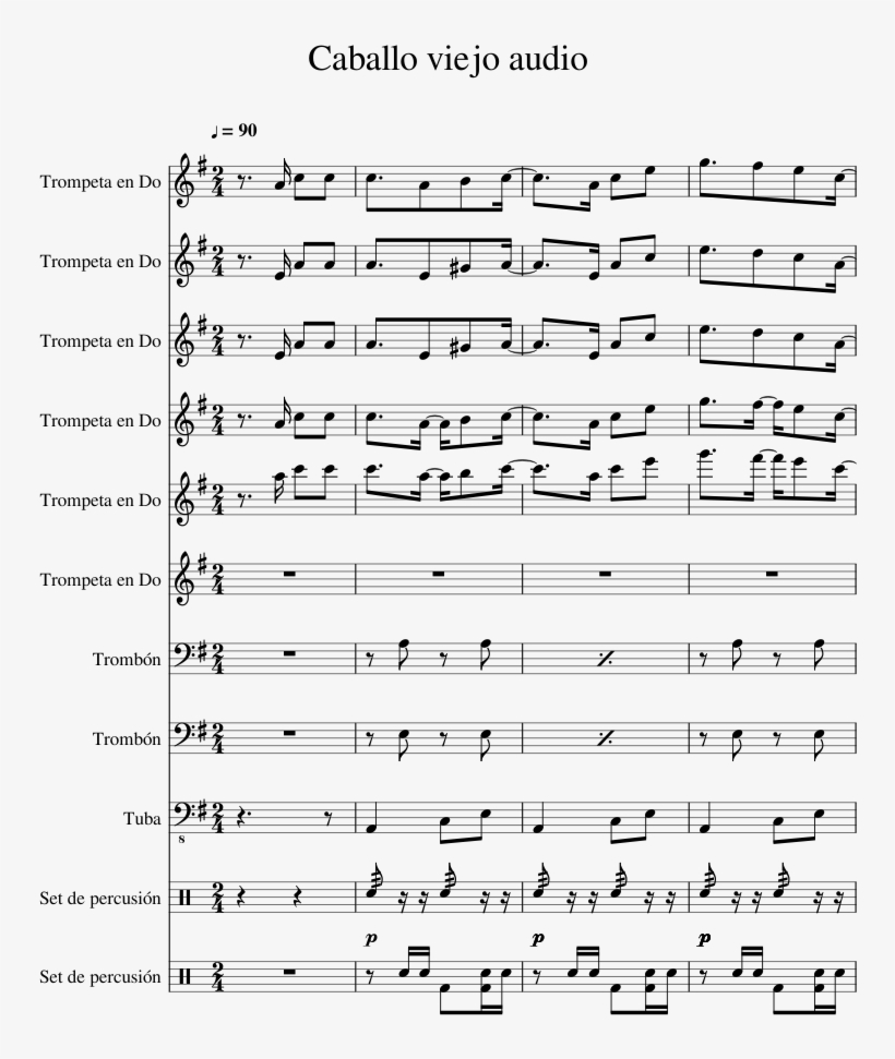 Caballo Viejo Audio Sheet Music 1 Of 40 Pages - Caballo Viejo Partitura Saxo Alto, transparent png download