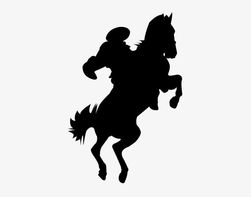 Vinilo Decorativo Jinete Caballo Desbocado - Horse, transparent png download