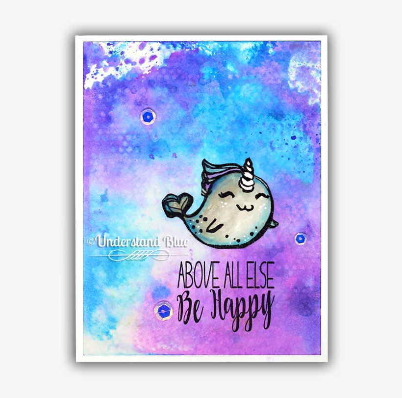 Narwhal Card By Understand Blue - Greeting Card, transparent png download