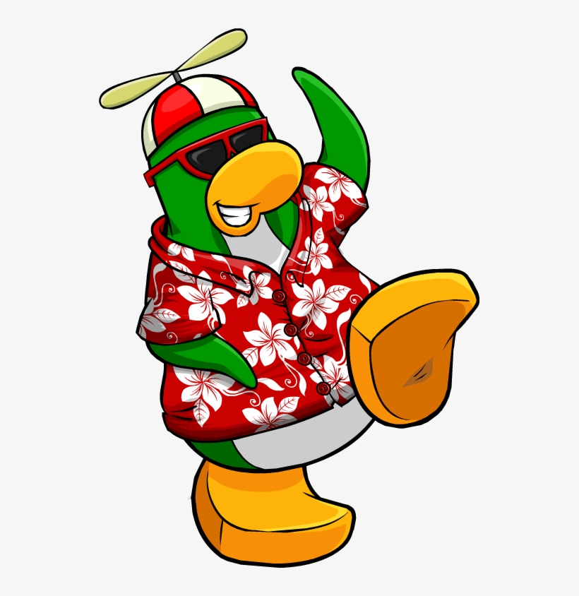 Rookie21 - Penguin In Hawaiian Shirt, transparent png download