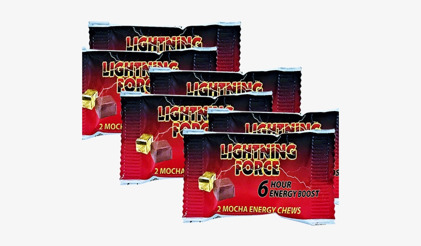 Mocha Chew 6 2pks - Lightning Force Energy Gum Peppermint 110mg Caffeine, transparent png download