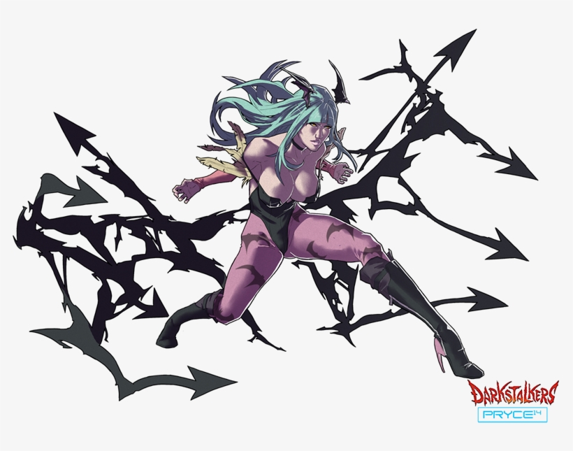 Morrigan Aensland Artwork By Jamal Campbell - Chris And Morrigan Fan Art, transparent png download