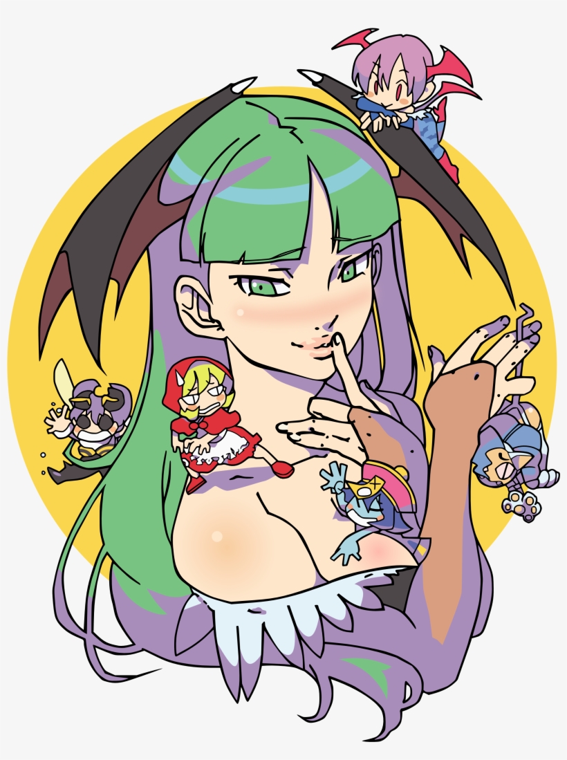 Bulleta Chibi Darkstalkers Felicia Lei Lei Lilith Aensland - Myrine Antwerp Chiffon Top Colour, transparent png download