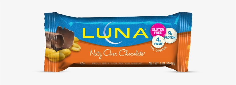 Jpeg Luna - Luna Nutz Over Chocolate Snack Bar, transparent png download