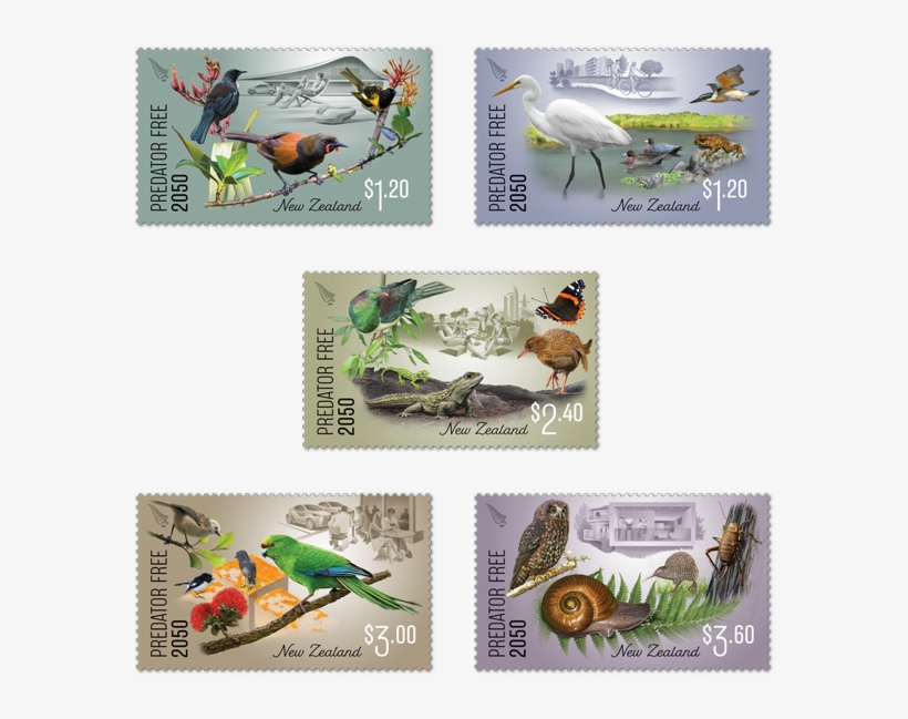 Predator Free 2050 Set Of Stamps - Postage Stamp, transparent png download