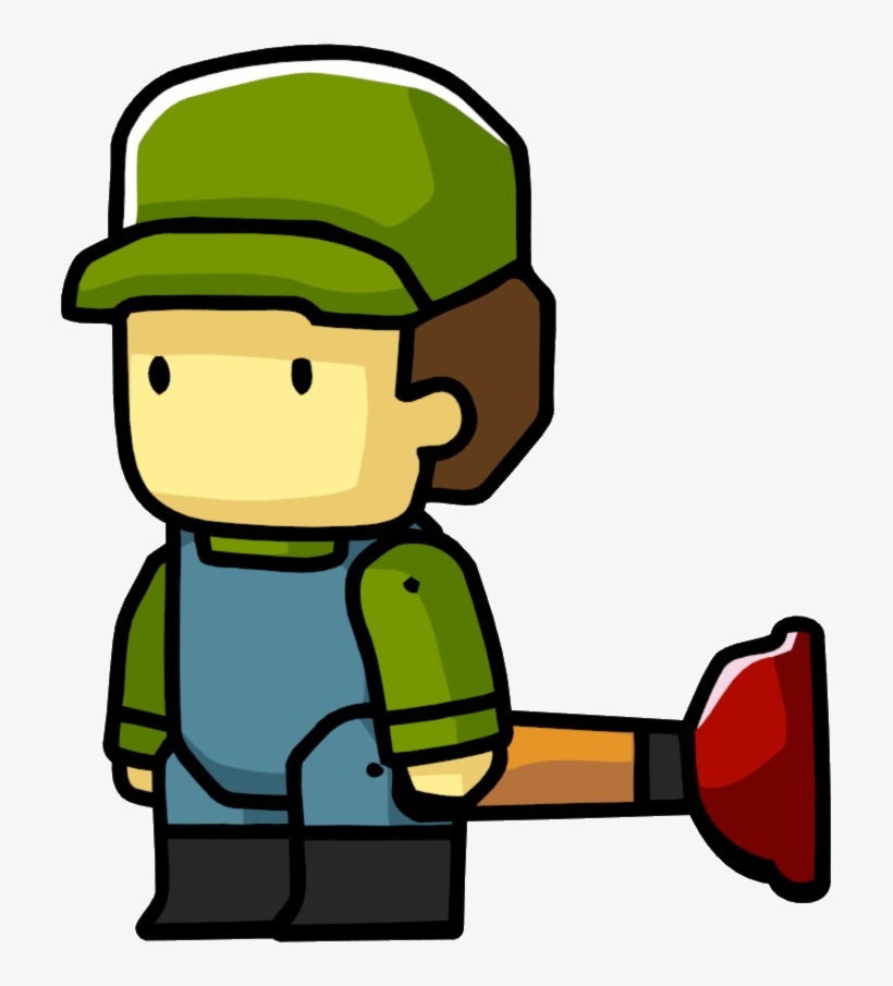 Plumber - Scribblenauts Luigi, transparent png download