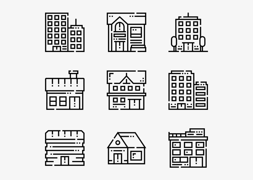 Type Of Houses - Hotel Black And White Png, transparent png download