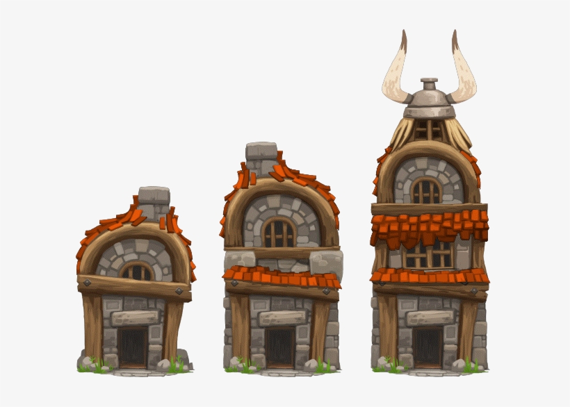 House Viking House Level 1to3 - Wiki, transparent png download