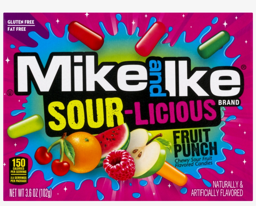 Mike And Ike Sourlicious Fruit Punch, transparent png download