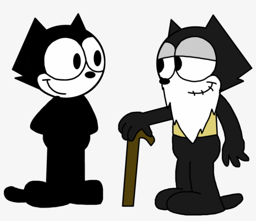 Felix With His Grandfather By Marcospower - Cartoon, transparent png download
