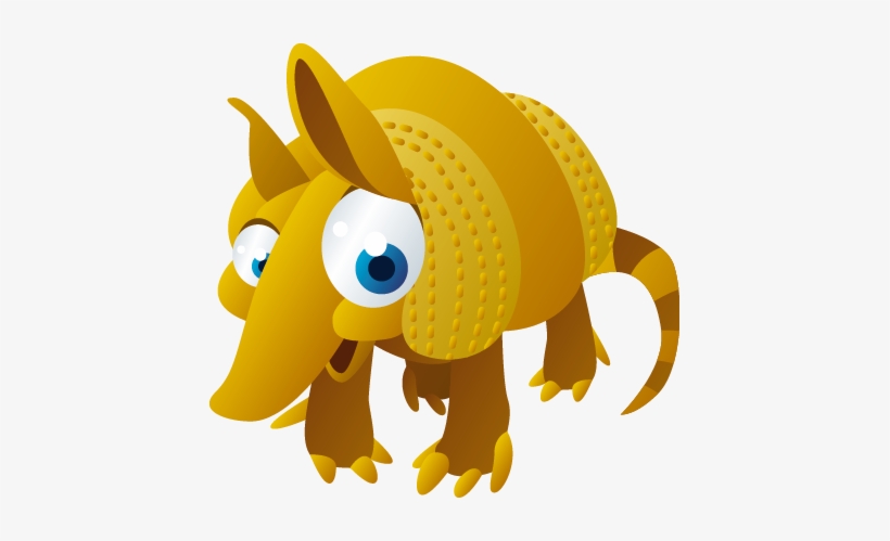 Kids Armadillo Wall Sticker - Cartoon Armadillo Shower Curtain, transparent png download