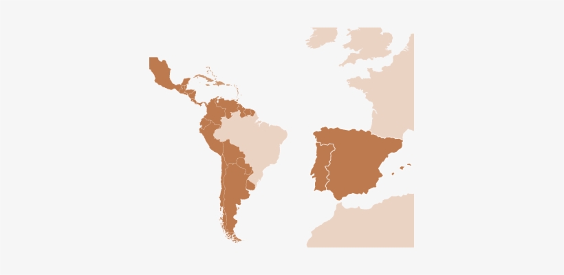 Keller Iberia And Latin America Map - Latin America And Iberia, transparent png download