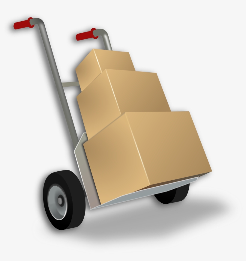 Big Image - Hand Truck Clip Art, transparent png download