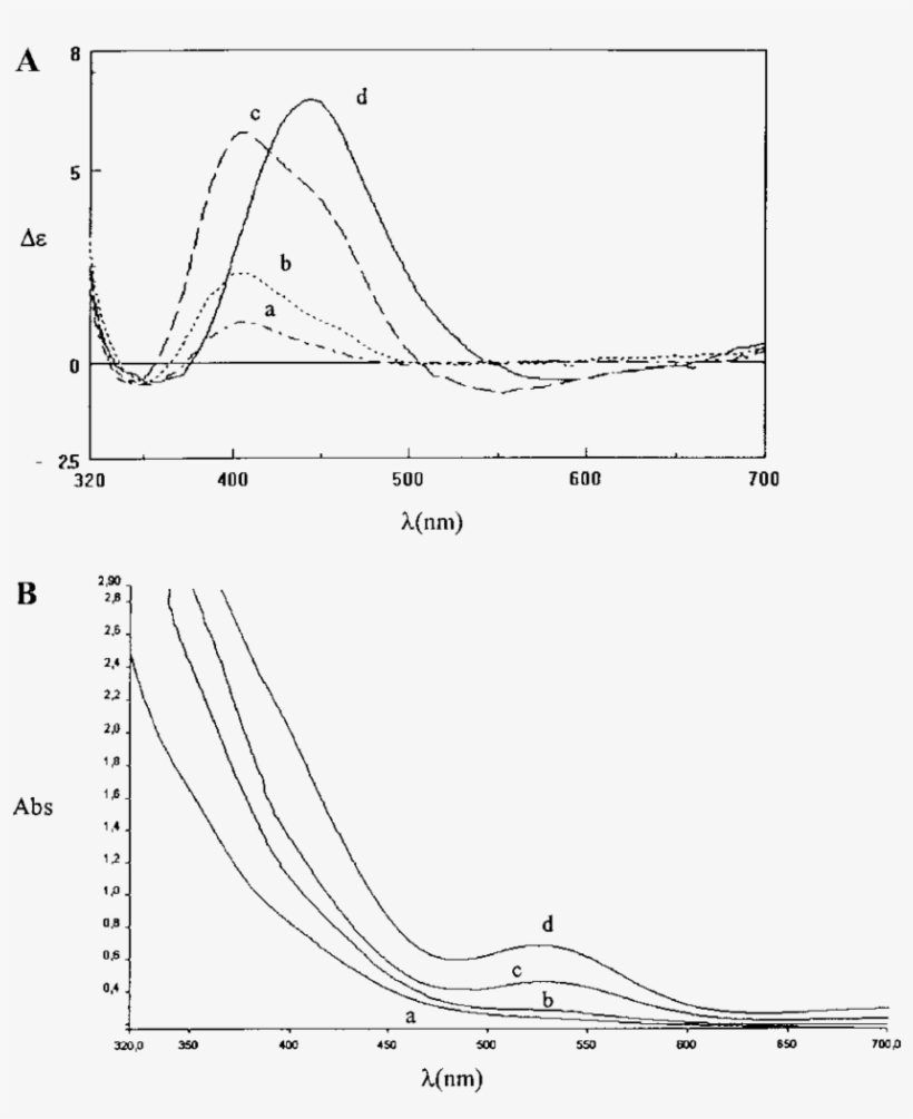 Cd And Electronic Spectra Of`reducedof`reduced' Nami/bsa - Diagram, transparent png download