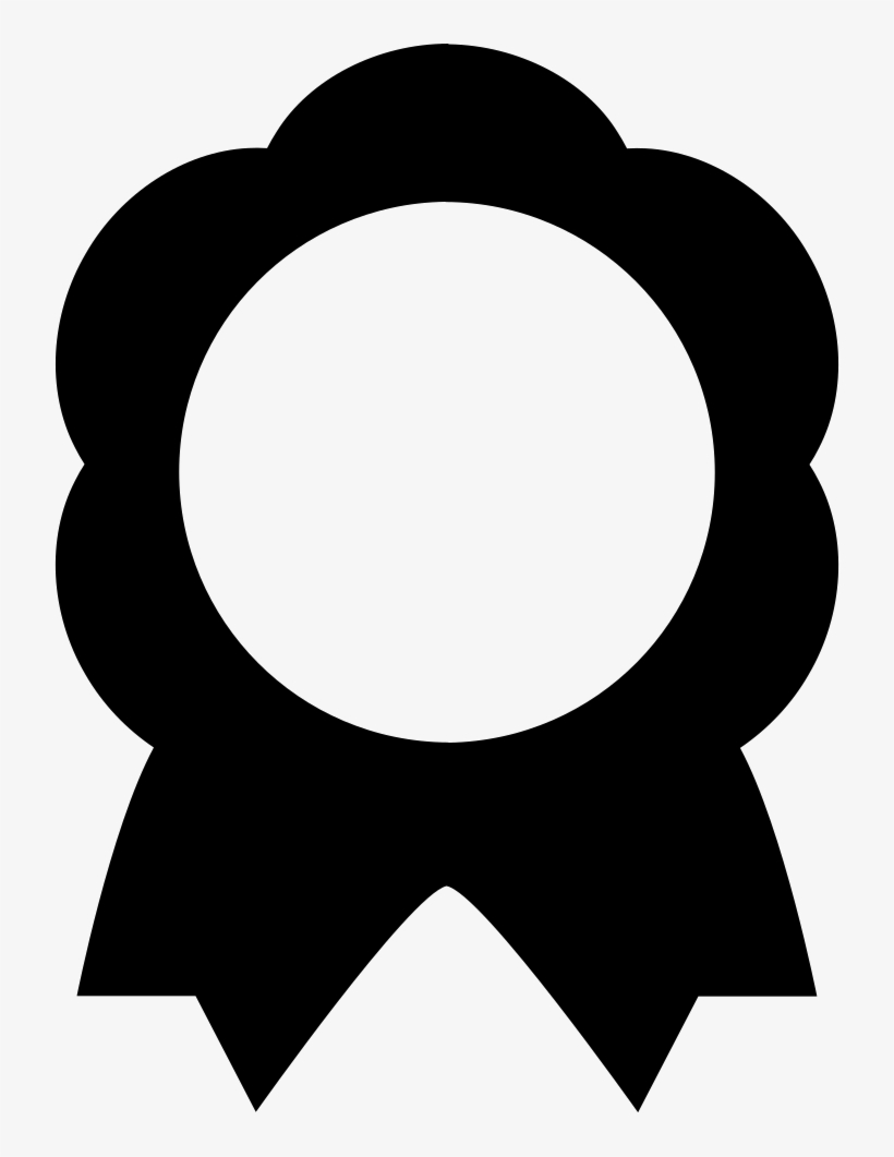 Award Medal Of Flower Shape With Ribbon Tails Comments - Ribbon, transparent png download