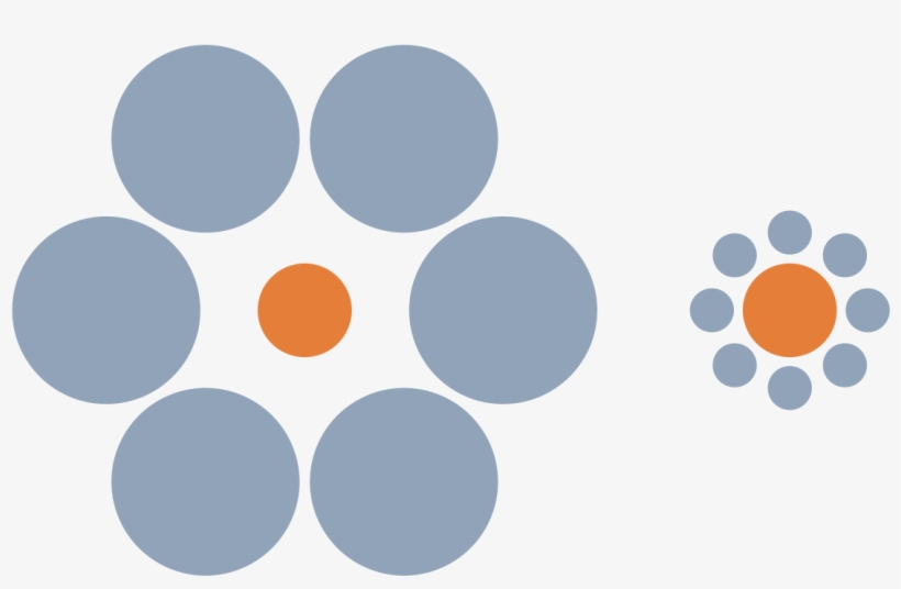 [thumbnail For Mond-vergleich ] - Orange Circle Optical Illusion, transparent png download