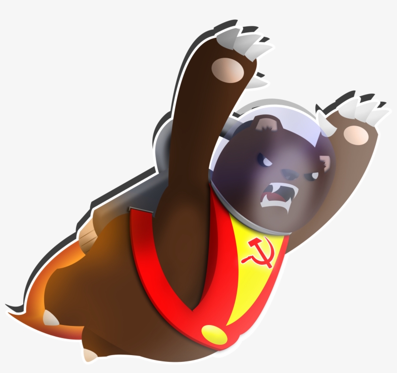 Communist Space Bear - Communist Bear Clipart, transparent png download