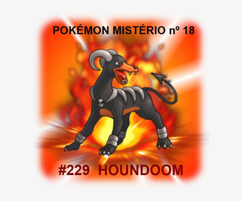 Apresento-vos O 18º Pokémon Mistério, Houndoom O Vencedor - Cartoon, transparent png download