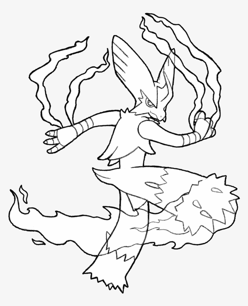 Mega Blaziken Kick Coloring Page Mega Blaziken Coloring Page At 