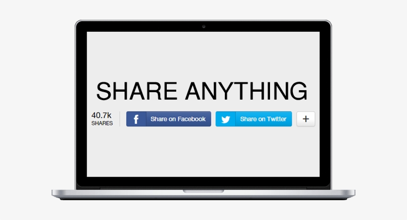 Social Share Buttons - Display Device, transparent png download