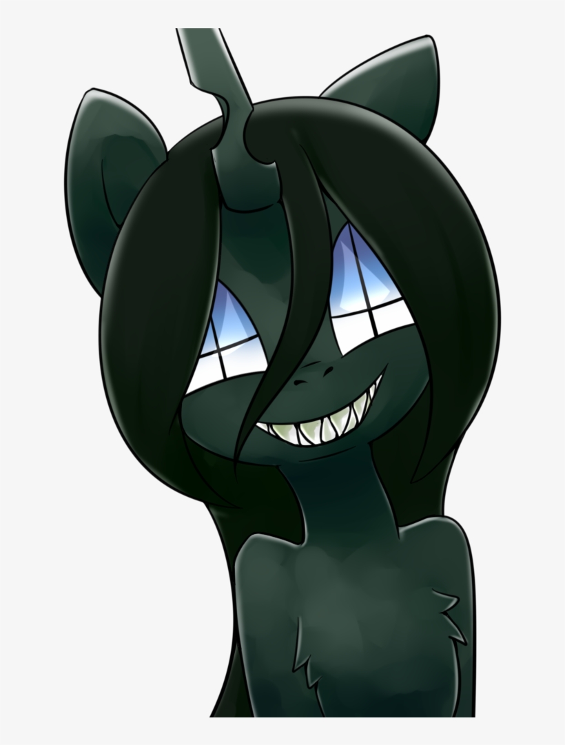Sees, Chest Fluff, Creepy, Oc, Oc - Oc Pony Sharp Teeth, transparent png download