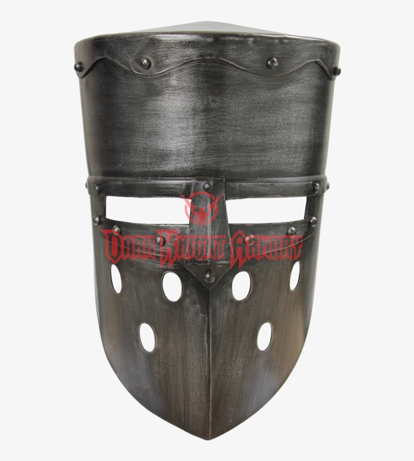 Dark Metal Finish - Crusader Helmet Png, transparent png download