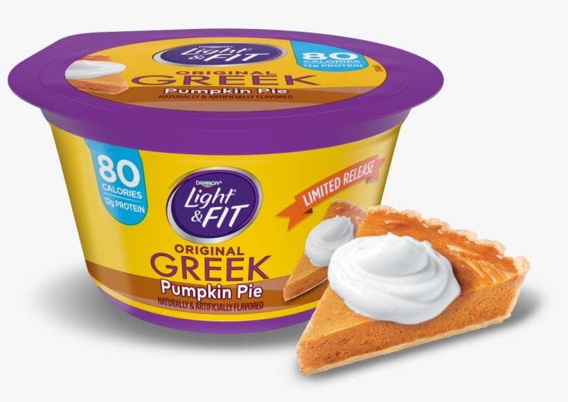 Pumpkin Pie Greek Nonfat Yogurt - Dannon Light & Fit Greek Nonfat Yogurt, transparent png download
