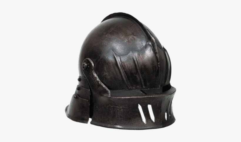 Gothic Sallet Helmet - Black Iron Sallet, transparent png download