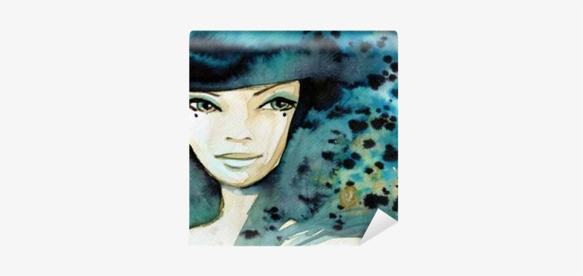 Abstract Watercolor Illustration Depicting A Portrait - Visual Arts, transparent png download